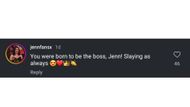 A comment from Jennifer Tilly's recent post on School Spirits Season 3 (Image Via Instagram/@jennifertilly)